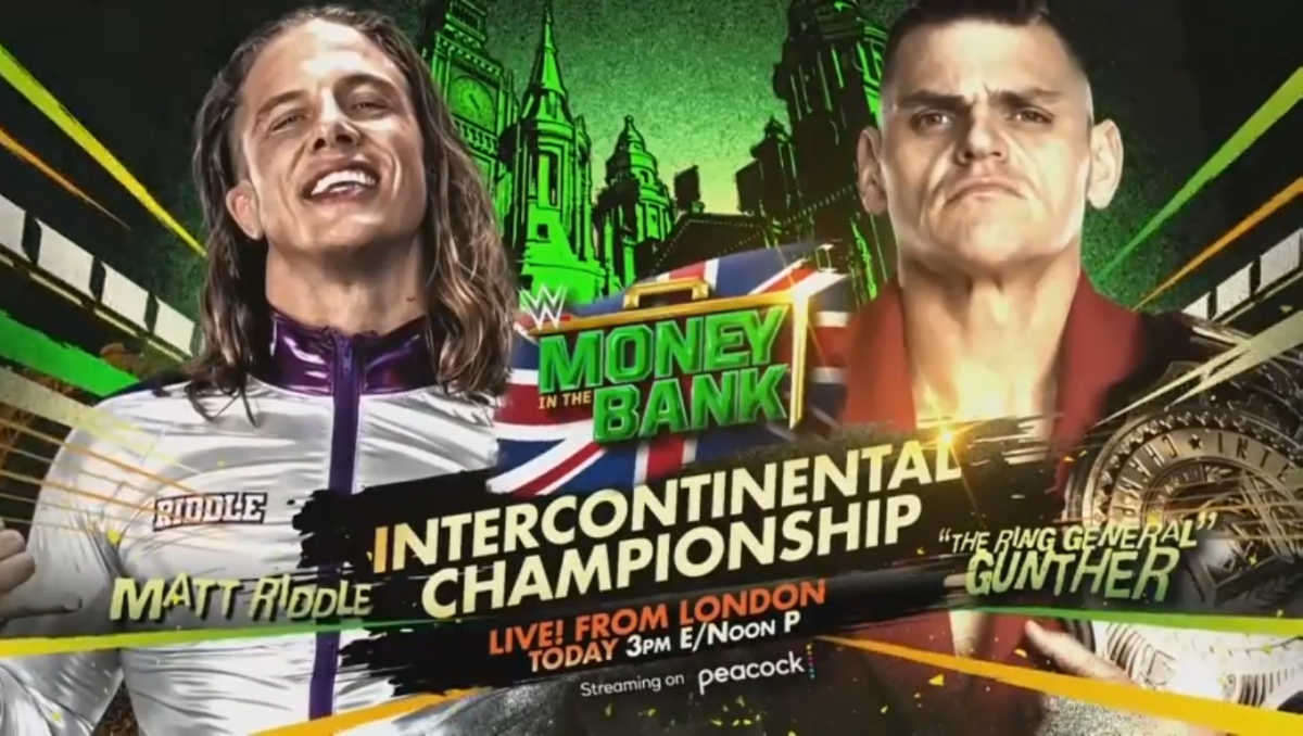 WWE Money in the Bank results - Matt Riddle vs. Gunther