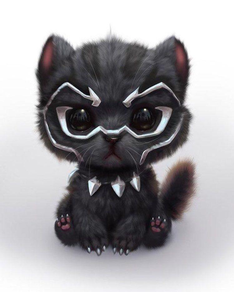 kawaii black panther