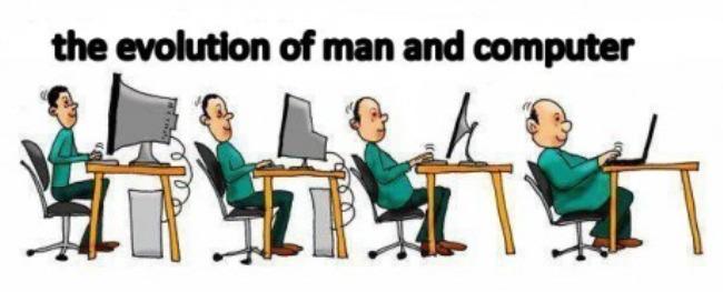 The-Evolution-Of-Man-And-Computer-Funny-Technology