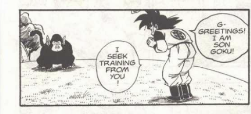 goku and bubbles training 1