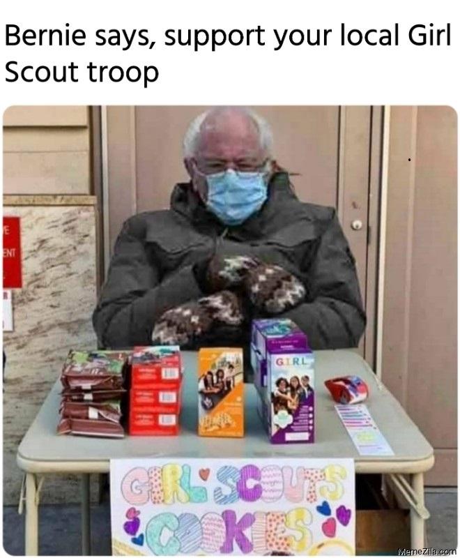 Bernie-says-support-your-local-Girl-Scout-troop-meme-9409