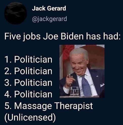 tweet-5-jobs-biden-has-had-politician-unlicensed-massage-therapist