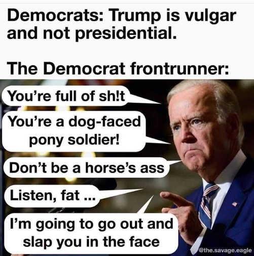 joe-biden-trump-vulgar-not-presidential-youre-full-of-shit-dog-faced-pony-solider-horses-ass